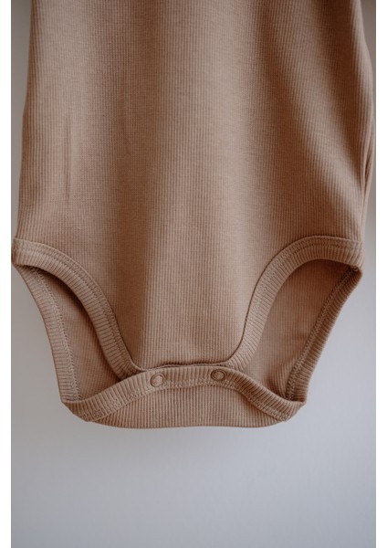 3lü Pamuklu Kaşkorse Kısa Kollu Body Set Taş/ekru/kiremit