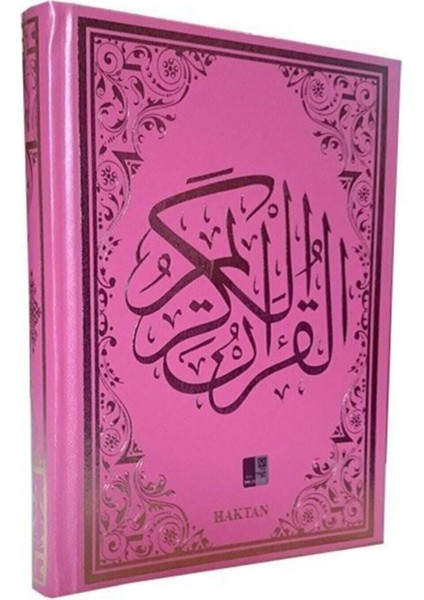 Kuran-ı Kerim Arapça Bilgisayar Hatlı Pembe Cilt Şamua Kağıt Fatih Araz fırsatları