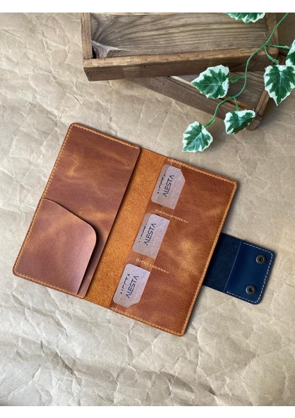 (Isim Yazıyoruz) Telefon Cüzdanı - El Yapımı Hakiki Deri modelleri