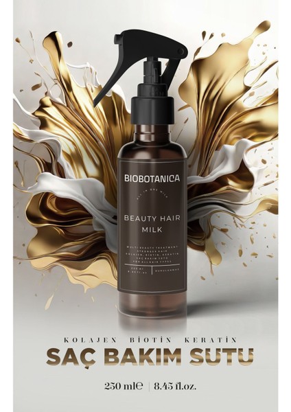 Durulanmayan Saç Bakım Sütü 250 ml Keratin Kolajen Biotin Hacim ve Dolaşık Açıcı Günlük Kullanım