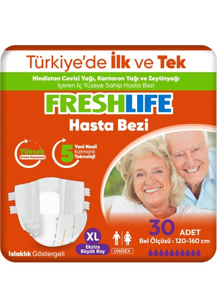 Xlarge Beden Büyük Boy Yetişkin Hasta Bezi 30 Adet
