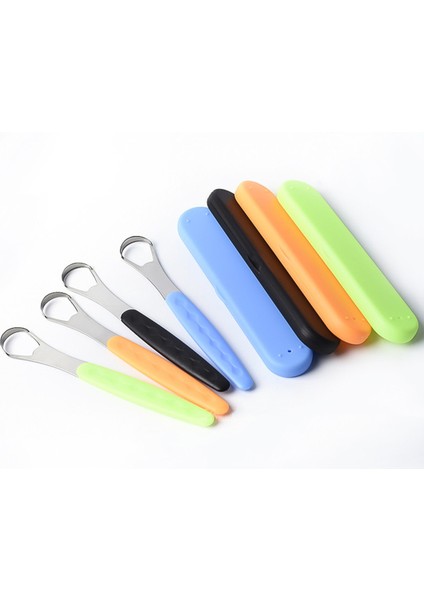 Paslanmaz Çelik Dil Temizleme Aparatı Ergonomik Saplı Metal