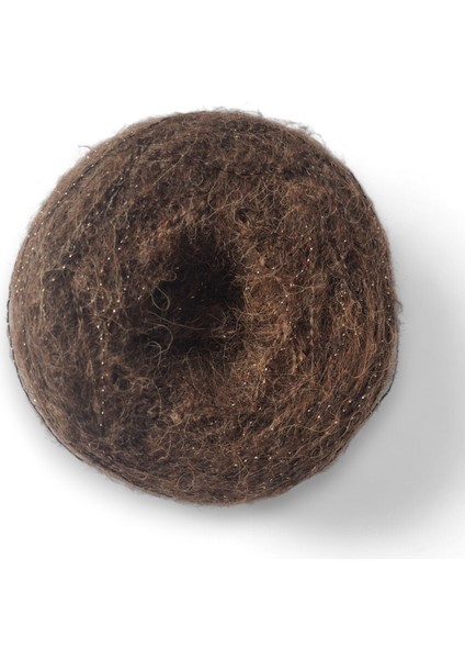 Çift Kat Kahverengi Angora Arasına Kahverengi ve Gold Sim Karışımı Örgü Ipi (200 Gr.) modelleri