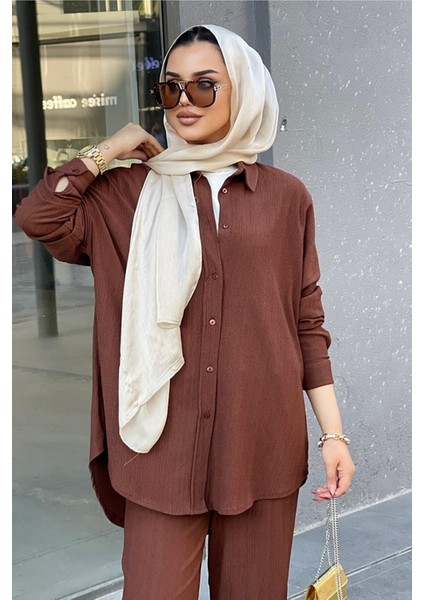 Önü Düğmeli Bürümcük Takım