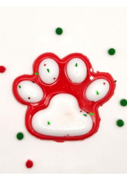 Dev Pati Squishy Taba Squishy Kedi Pati Sıkma 14 cm Pullu Pati Sukuşi - Kırmızı/beyaz indirimleri