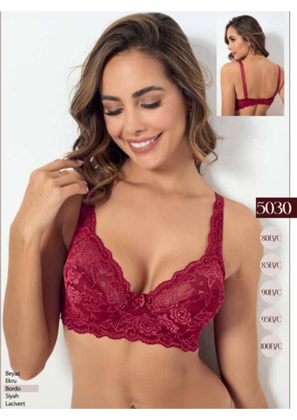 Iç Giyim Godewo Yarım Süngerli Dantelli Toparlayıcı (Minimizer) Balenli Içi Boş Sütyen