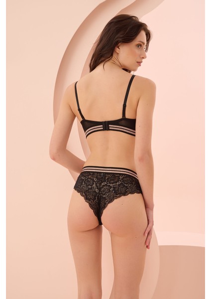 Iç Giyim Nbb Siyah Rose Silvery Simli Straplez Sütyen Takımı indirimleri