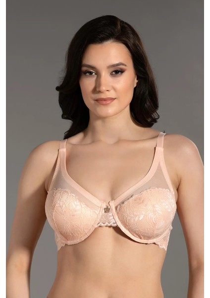 Iç Giyim Newbra Dantel Motif Işlemeli Tül Detaylı Desteksiz C Cup Sütyen