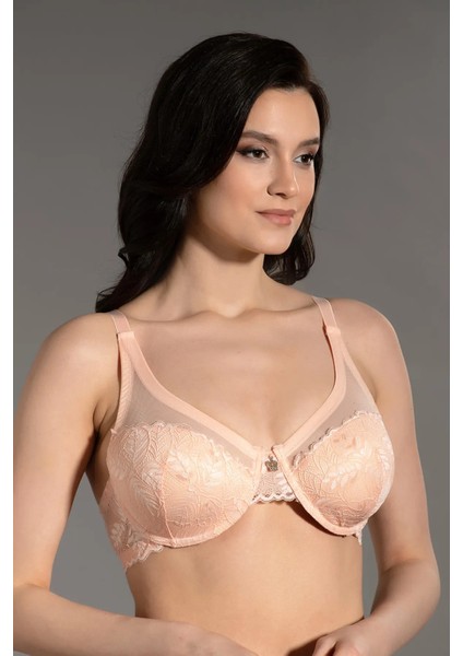 Iç Giyim Newbra Dantel Motif Işlemeli Tül Detaylı Desteksiz C Cup Sütyen modelleri