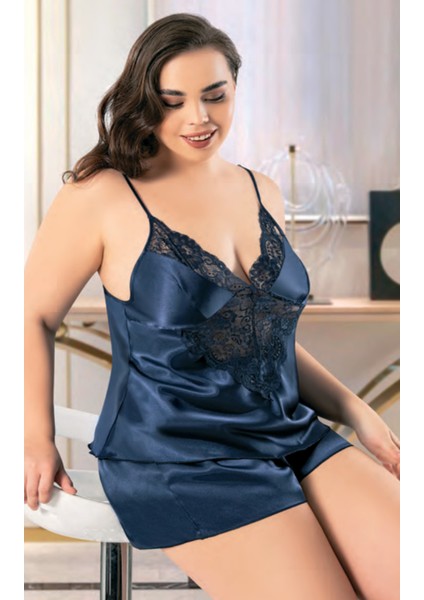 Iç Giyim Miss Laris Saten Büyük Beden Şortlu Gecelik Takım fiyatları