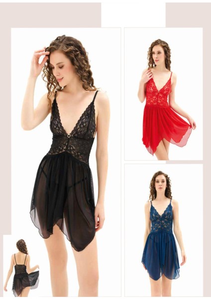 Iç Giyim Moongirl Tül Kısa Şık Gecelik