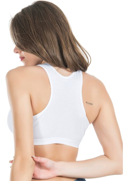 Iç Giyim Derya Kurşun Pamuk Kumaş Süngersiz Sporcu Body Sütyen (3 Adet)