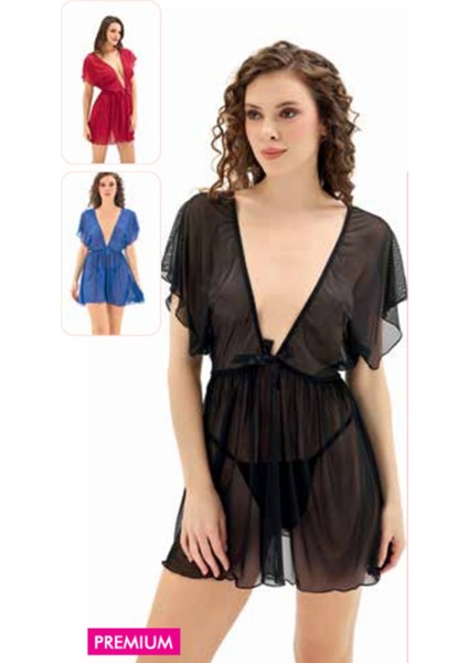 Iç Giyim Moongirl Fantezi Işlemeli Tül Gecelik