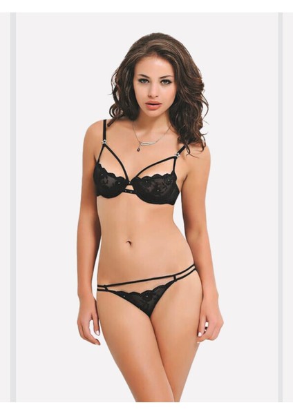 Iç Giyim Nbb Dekteksiz Taşlı Çift Ip Sütyen Külot Takım fırsatları