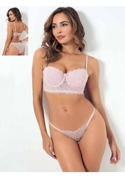 Iç Giyim Godewo Dantel Işlemeli Balenli Desteksiz Brode Takım