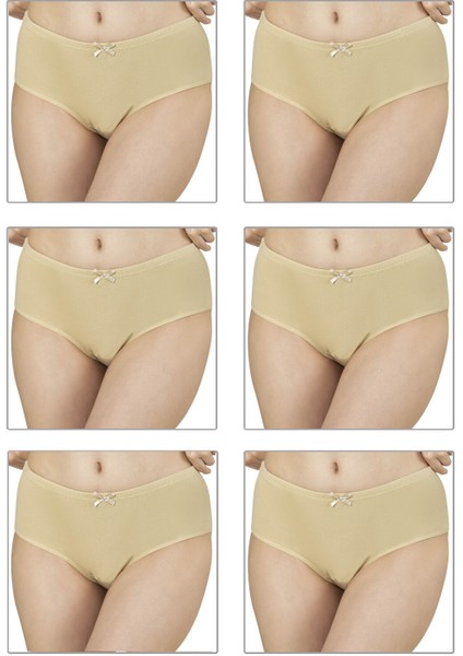 6'lı Paket Kadın Ribana Esnek Pamuklu Yüksek Bel Bato Külot Büyük Bedenli fiyatları