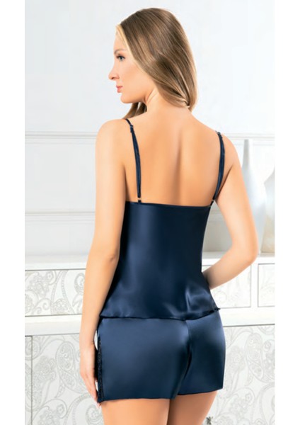 Iç Giyim Miss Laris Saten Şortlu Gecelik Takım