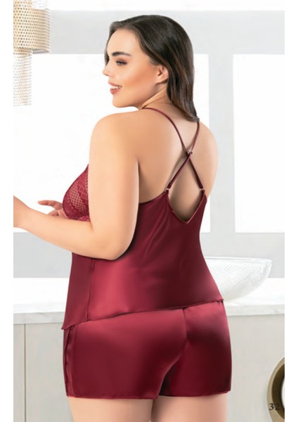 Iç Giyim Miss Laris Saten Büyük Beden Şortlu Gecelik Takım fiyatları