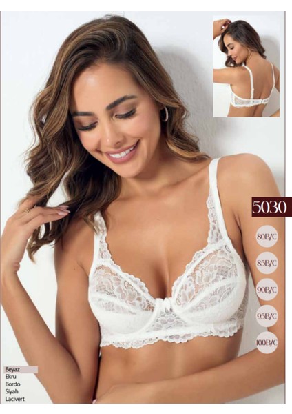 Iç Giyim Godewo Yarım Süngerli Dantelli Toparlayıcı (Minimizer) Balenli Içi Boş Sütyen