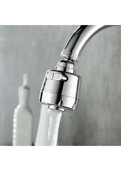 3 Fonksiyonlu 360 Derece Döner Mutfak Lavabo Başlığı Krom Musluk Ucu Tasarruflu fiyatları