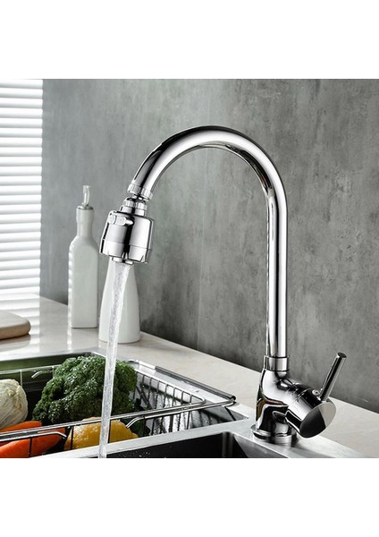 3 Fonksiyonlu 360 Derece Döner Mutfak Lavabo Başlığı Krom Musluk Ucu Tasarruflu fırsatları