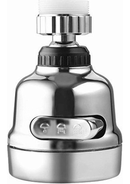 3 Fonksiyonlu 360 Derece Döner Mutfak Lavabo Başlığı Krom Musluk Ucu Tasarruflu indirimleri