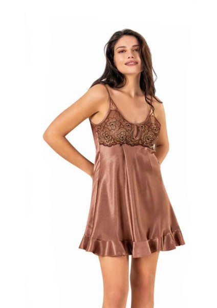 Iç Giyim Moongirl Saten Kısa Gecelik
