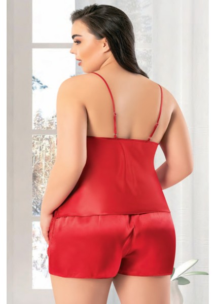 Iç Giyim Miss Laris Saten Büyük Beden Şortlu Gecelik Takım fiyatları