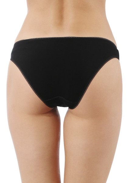 3'lü Paket Kadın Pamuklu Ön Kısmı Dantelli Slip Külot modelleri