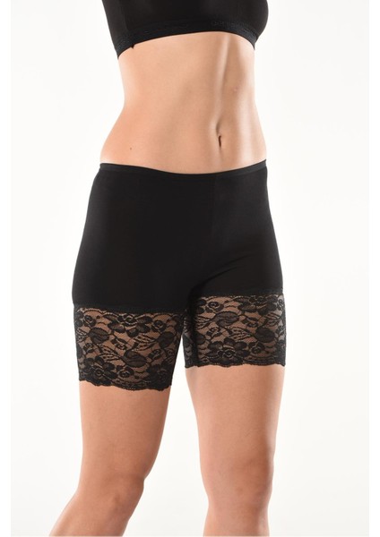 Iç Giyim Derya Kurşun Pamuk Kumaş Dantel Paça Kısa Short Tayt fırsatları
