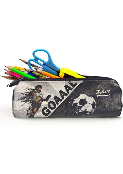Kalem Kutusu Siyah Beyaz Futbol Üçgen Kalemkutu Jumbo Vegan Deri Kalemlik modelleri