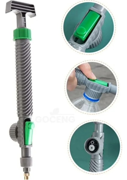 Yüksek Basınçlı Şişe Uyumlu Su Püskürtücü Pompa Su Püskürtme Sulama Başlığı fırsatları