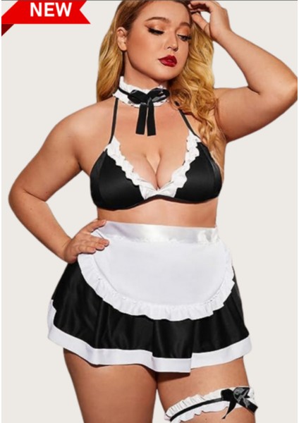 Iç Giyim Anastasia Fantezi Hizmetçi Gecelik Büyük Bedenli modelleri