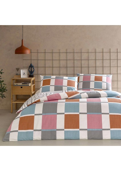 Genç Modası Ranforce Çift Kişilik Nevresim Takımı Loxa Turuncu