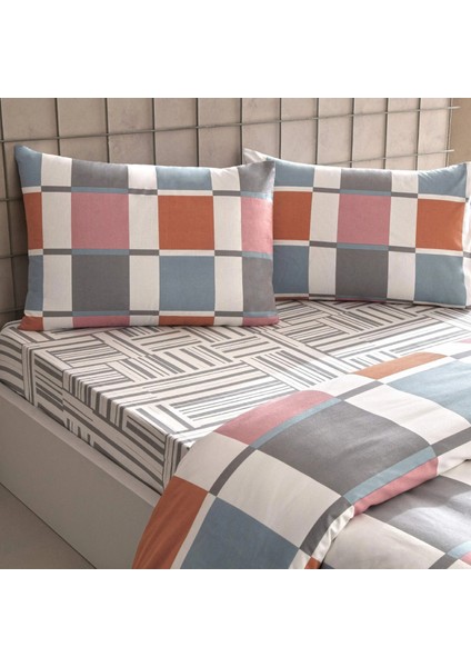 Genç Modası Ranforce Çift Kişilik Nevresim Takımı Loxa Turuncu modelleri