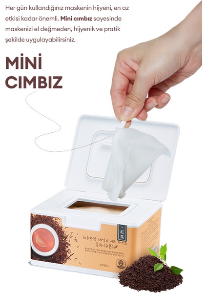 Siyah Çaylı Nemlendirici Günlük Maske(33 Adet) Daily Sheet Mask (Black Tea/Hydrating)