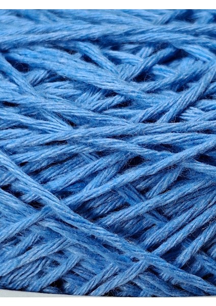 Gök Mavi, Bükümlü %100 Koton Örgü Ipi (200 Gr.) fırsatları