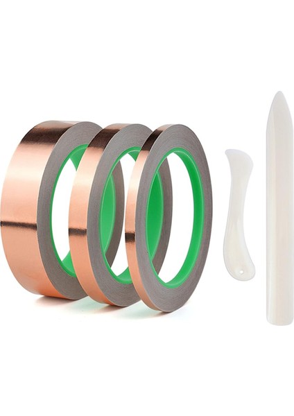 3 Paket Bakır Folyo Bant 3 Boyutlu Çift Taraflı Iletken Bakır Bant (Yurt Dışından)
