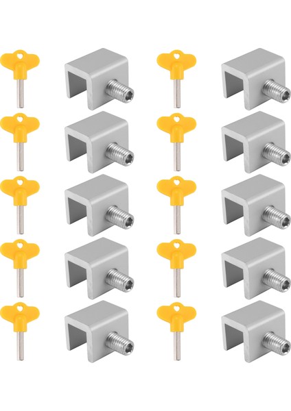 10 Set Sürgülü Kanatlı Durdurucu Dolap Kilitleri Hırsızlık Önleyici Kilit Tek Delik (Yurt Dışından) modelleri