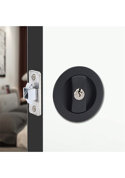 Sürgülü Cep Kapı Kilidi Siyah Gizlilik Yuvarlak Cep (Yurt Dışından) modelleri