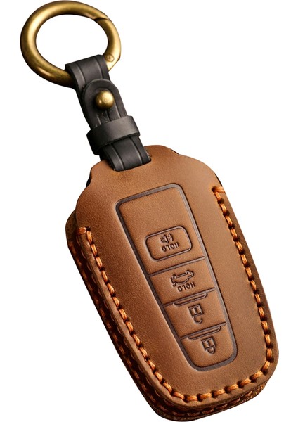 Araba Anahtarı Kapak Toyota Için Kabuk Fob Chr Camry Corolla Rav4 Highlander C-Hr Prius Land Cruiser Prado 4 Düğme Kahverengi (Yurt Dışından)