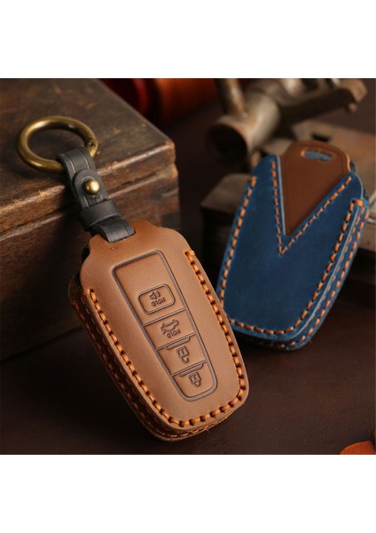 Araba Anahtarı Kapak Toyota Için Kabuk Fob Chr Camry Corolla Rav4 Highlander C-Hr Prius Land Cruiser Prado 4 Düğme Kahverengi (Yurt Dışından) fırsatları