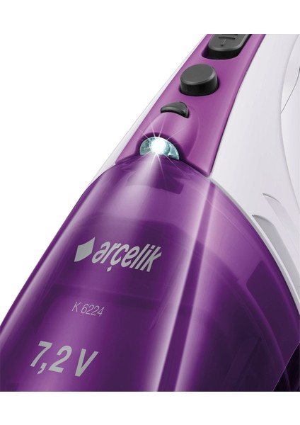 6224 Şarjlı El Süpürgesi 7.2V Kuru Kullanım Yıkanabilir Filtre ve Duvara Monte Şarj Standı fırsatları