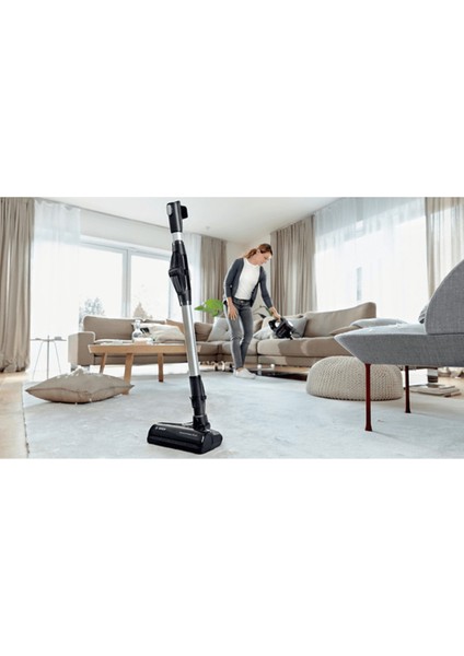 Şarjlı Dik Süpürge BBS712A 256W 2 Bataryalı Bükülebilir Boru Kuru Temizlik Dark Granite Renk