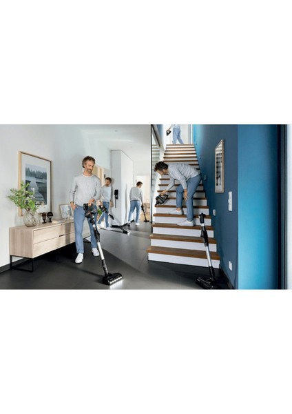 Şarjlı Dik Süpürge BBS712A 256W 2 Bataryalı Bükülebilir Boru Kuru Temizlik Dark Granite Renk