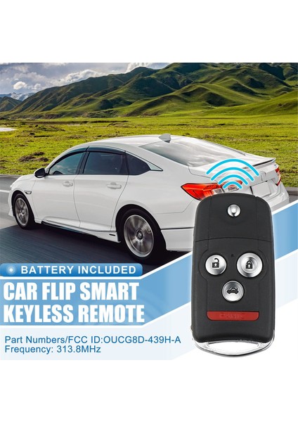 4 Düğme Anahtarsız Giriş Uzaktan Kumanda Değiştirme Anahtarı Fob Smart Fob OUCG8D-439H-A Acura Tl 2007-2008 313.8MHZ 46CHIP (Yurt Dışından) fiyatları