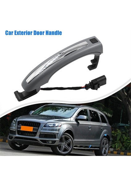 Araba Akıllı Dış Kapı Tutucu 4L0837205B 4L0837207A Audi Q7 Için 2007-2015 Dış Kapı Kolu W/anahtar Düğmesi 4l0 837 205B (Yurt Dışından) modelleri