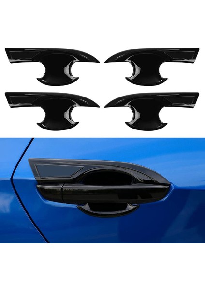 10. Gen Civic Abs Dış Kapı Tığ Kolu Için Honda Civic 2016-2021 Gloss Siyah Için Kapak Kapakları (Yurt Dışından) modelleri