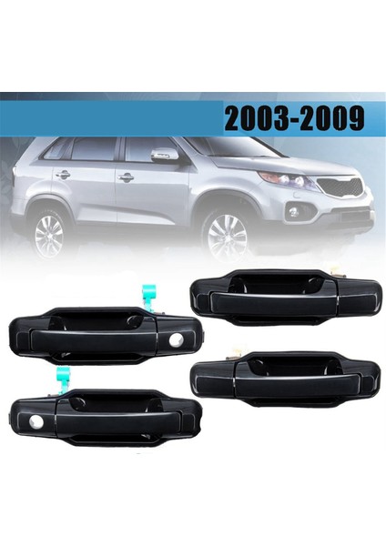 2pcs Arka Sol+Kia Sorento 2003-2009 Için Arka Sağ Dış Kapı Kolu 826503E021/826603E021/836503E01 (Yurt Dışından) fırsatları