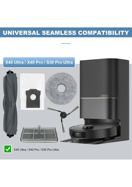 Dreame X40 Ultra / X40 Pro / S30 Pro Ultra / L40 Ultra Robot Vakum Süpürge Filtreleri Toz Torbaları Için Yedek Aksesuarlar (Yurt Dışından) fırsatları